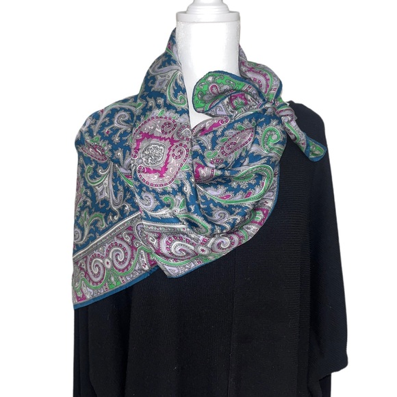 Vintage Silky Floral Scarf - Picture 3 of 8